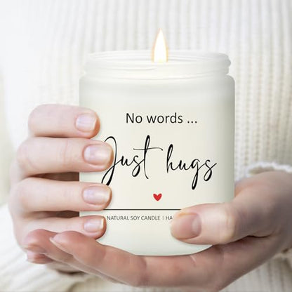 Bereavement Gifts - Sympathy Gift for Loss of Loved - Get Well Soon, Thinking of You, Feel Better Cheer Up, After Surgery Gfits for Women - Lavender Scented Candle - color: No Words
