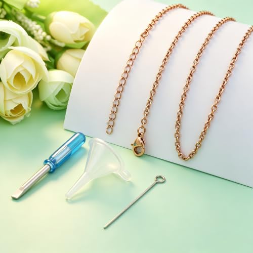 Heart Cremation Urn Necklace Human Ashes Jewelry for Women Men Engraved Your Wings were Ready but My Heart was Not Angel Wings Memorial Pendant Necklace Gift for Family Members - color: Rose Gold