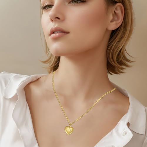 TUGHRA Mother's Day Gifts Gold Locket Necklaces for Women, 925 Sterling Silver Heart Photo Lockets Memorial Keepsake Jewelry Gift for Mom, Wife, Daughter - style: 1226-Tree of life