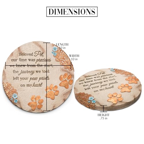 Pavilion Gift Company 19059 Light Your Way Memorial Garden Stone, 10-Inch, Beloved Pet