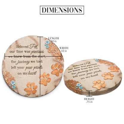 Pavilion Gift Company 19059 Light Your Way Memorial Garden Stone, 10-Inch, Beloved Pet