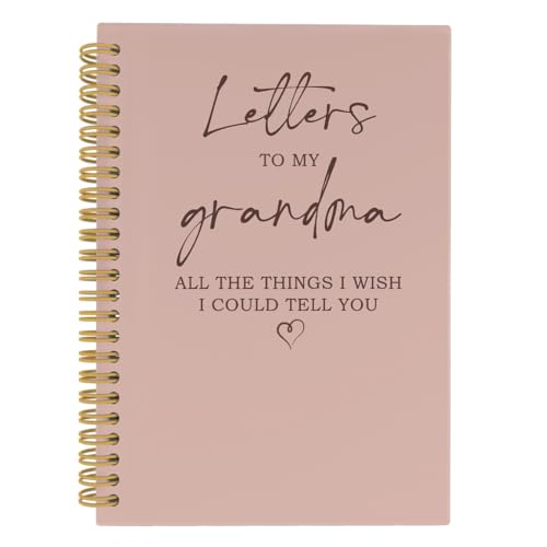 Grandma Memorial Gifts Grief Journal, Letters to My Grandma in Heaven 5.5"x8.3" 164Pages Lined Notebooks College Ruled for Loss of Grandma, In Loving Memory Sympathy Condolences Gifts - color: letters grandson