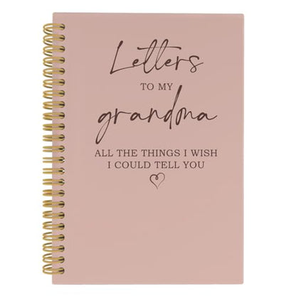 Grandma Memorial Gifts Grief Journal, Letters to My Grandma in Heaven 5.5"x8.3" 164Pages Lined Notebooks College Ruled for Loss of Grandma, In Loving Memory Sympathy Condolences Gifts - color: letters grandson