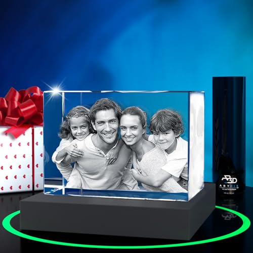 ArtPix 3D Premium Crystal Photo, Personalized Gifts for Women, Wife, Mom, Her, Him, Men, Great Customized Gift With Your Own Photo - Anniversary, Wedding, Birthday - color: Landscape, size: Large Premium