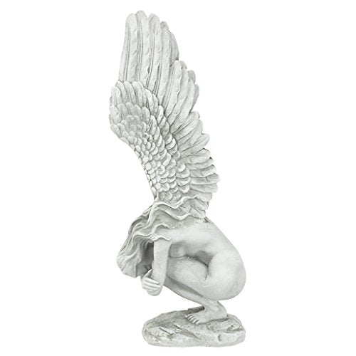 Design Toscano NG33765 Remembrance and Redemption Angel Religious Garden Statue, Medium 15 Inch, Ivory - style: MEDIUM REMEMBRANCE AND REDEMPTION