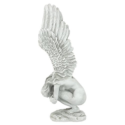 Design Toscano NG33765 Remembrance and Redemption Angel Religious Garden Statue, Medium 15 Inch, Ivory - style: MEDIUM REMEMBRANCE AND REDEMPTION