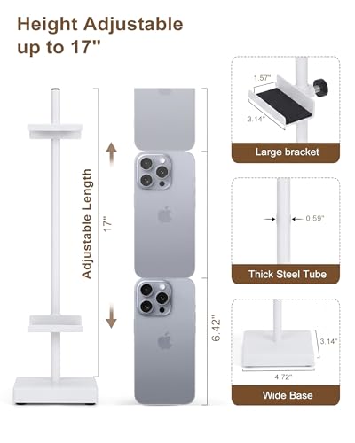 Adjustable Tabletop Easel Stand, White 17" H Easels for Display | 4 Pack Picture Easels for Display, Metal Picture Frame Holder Stand Table, For Art, Photo - color: White 4Pack