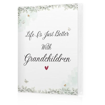 Grandchildren Photo Album 4x6, Best Grandparents Gifts from Grandkids, Life Is Just Better with Grandchildren 18 Pockets Small Picture Memory Photo Album for Family Anniversary Travel - color: Best Life Grandchild