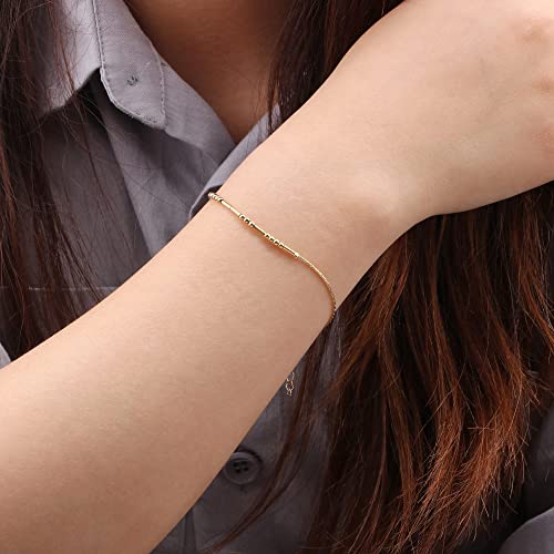 Best Friend Birthday Gifts Morse Code Bracelets For Women Mothers Day Birthday Christmas Gifts For Sister Daughter Grandmother Stainless Steel Jewelry Friendships Inspirational Gifts For Women - style: Gold: Badass bestie
