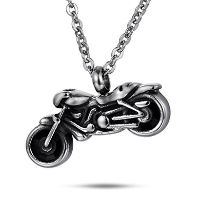 Motorcycle Cremation Jewelry Ashes Pendant Urn Necklace Memorial Keepsake - style: Necklace-motorcycle2