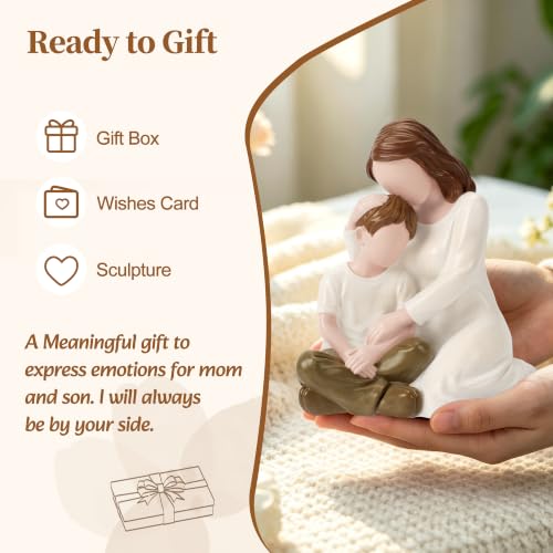 Mom and Son Gifts, Mom Birthday Gifts from Son, Mother of the Groom Gift - color: White-mom Son