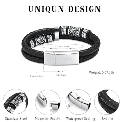 Hearbeingt Memorial Urn Bracelet for Ashes Leather Cremation Jewelry - color: Silver 20cm