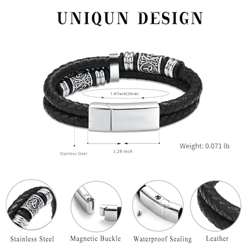 Hearbeingt Memorial Urn Bracelet for Ashes Leather Cremation Jewelry - color: Silver 20cm