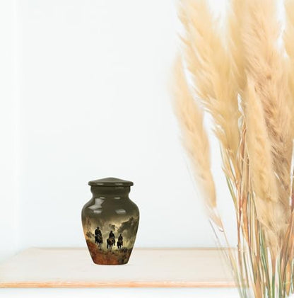 Cowboy Urn - Keepsake Urns for Human Ashes - Urn for Human Ashes - Ashes Urn - Cremation Urn for Ashes - Adult Urns for Human Ashes Men (3 inch Pack of 1) - size: #2 (Set of 1)