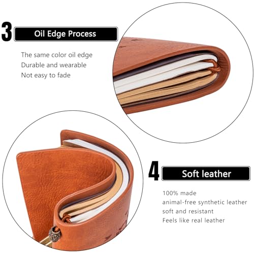 Vetbuosa Cat Memorial Gifts for Loss of Cat, Pet Memorial Leather Journal, Pet Loss Sympathy Gift, Bereavement Remembrance Condolence Gift - color: Brown-Cat