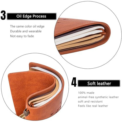 Vetbuosa Cat Memorial Gifts for Loss of Cat, Pet Memorial Leather Journal, Pet Loss Sympathy Gift, Bereavement Remembrance Condolence Gift - color: Brown-Cat