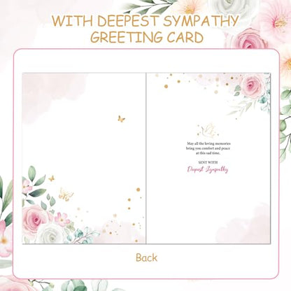HOWAF On The Sad Loss of Your Mom Sympathy Card with Memorial Keyring, Thinking of You condolences card for Memorial Gift, Sympathy Gifts Loss of Mom