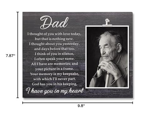 ZENNLAB Memorial Picture Frame, 7.87x9.8 inches, Black, for Dad, Love Theme, Unisex Adult