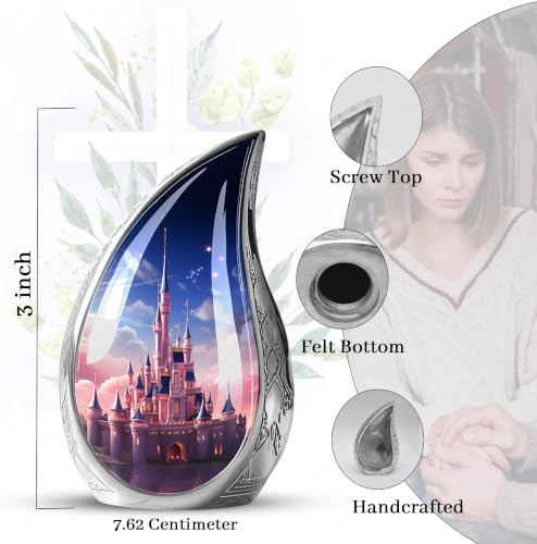 Dream Castle in The Sky - Cremation Urn for Adults - Small Urn 3 Inch | Pack of 4 - Cremation Urns for Human Ashes Adult Man & Female - Keepsake Urns for Ashes - Funeral Urn - Decorative Urn - size: Keepsake-4