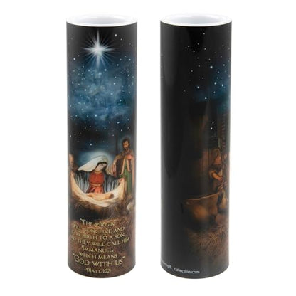 The Nativity, LED Flameless Devotional Prayer Candle