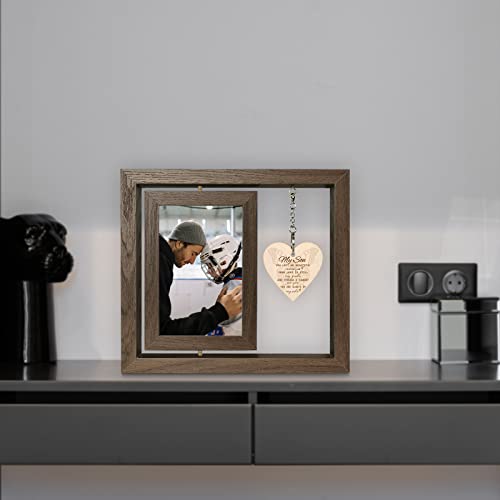 EYITUPC Rotating Son Memorial Wood Frame Loss of Son Sympathy Gift - color: Son