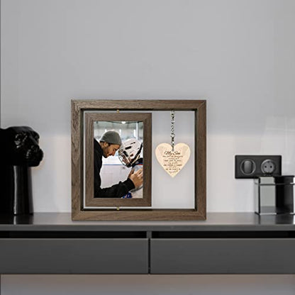 EYITUPC Rotating Son Memorial Wood Frame Loss of Son Sympathy Gift - color: Son