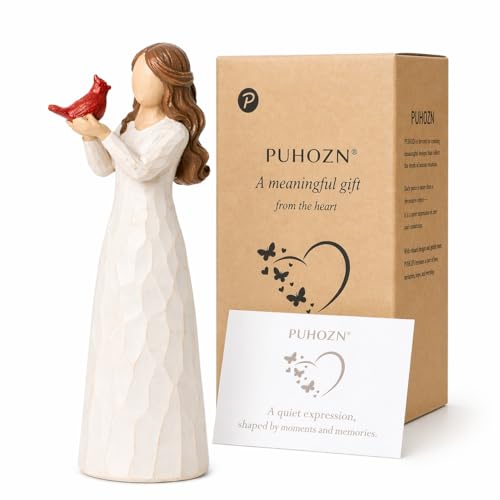 Cardinal Gifts for Women Angel Cardinal Figurine Sympathy Gifts for Loss of Loved One Cardinal Memorial Gifts for Women Red Cardinal Figurines Condolence Comfort Gift for Mom Friend Family - size: Holding Cardinal