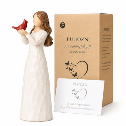 Cardinal Gifts for Women Angel Cardinal Figurine Sympathy Gifts for Loss of Loved One Cardinal Memorial Gifts for Women Red Cardinal Figurines Condolence Comfort Gift for Mom Friend Family - size: Holding Cardinal