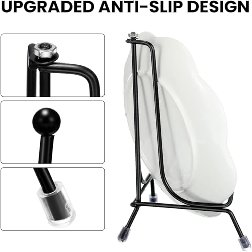 Chumia 18 Pcs Anti Slip Plate Stands for Display, Black, 6, 8, 10 Inch - size: 6, 8, 10 Inch