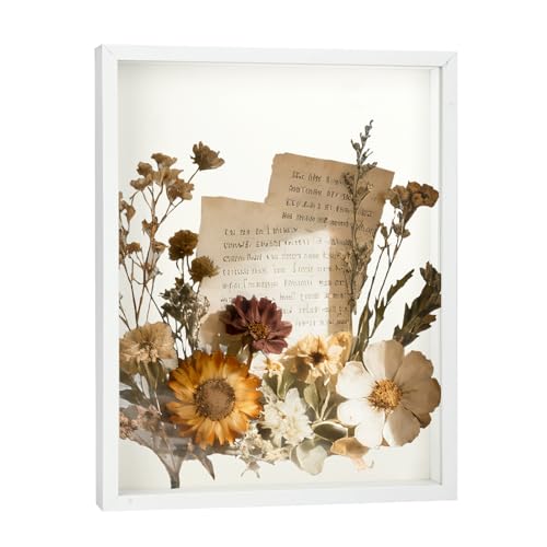 11x14 Shadow Box Frame, Memory Display Case for Keepsakes, Photos | Durable Engineered Wood Shadow Box, 1.2" Deep, For Flowers, Photos, Tickets & Medals. Wall-Mountable Or Stands On Table/Shelf - color: White, size: 11×14