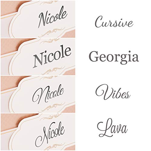 Merry Expressions Personalized Custom Printed Label (Without Box) - Gold or Silver Foil - Made Graduation & Wedding Card Box Comes Adhesive Strips on the Back - color: Personalized Label Only
