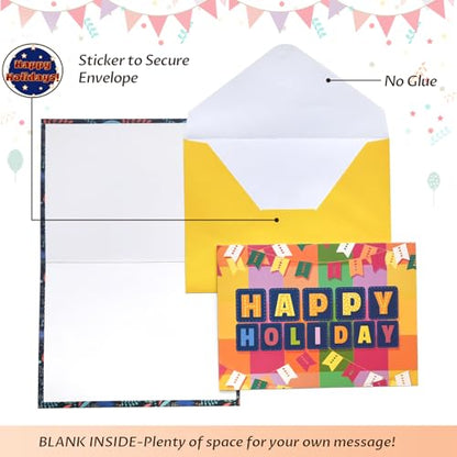 YedsIntu 64 Pack All Occasion Cards Assortment Box with Envelopes & Stickers, 4×6 Inch Assorted Blank Greeting Cards for Birthday, Holiday, Love, Anniversary, Thinking of You, Thank You Cards