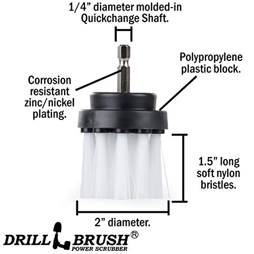 Car Cleaning Brush - Professional Car Detailing Kit - Tire Cleaning Brush - color: White