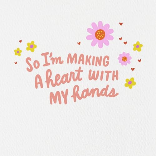 Hallmark Good Mail Love Card for Friendship (Heart Hands) | For Birthday, Thinking of You, Valentines Day, Flower Design, Coordinating Envelope Included, Card Measures 4.4 X 5.8 in - style: Heart Hands