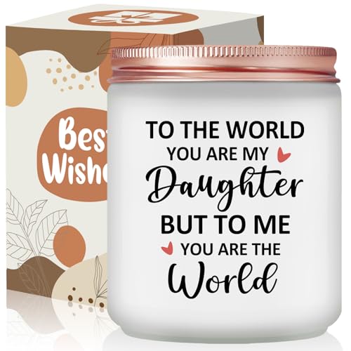 Daughter Birthday Gifts - Valentines Day Mothers Day Christmas Gift for Daughter from Mom, Dad - Lavender Scented Candle - color: Daughter Gifts