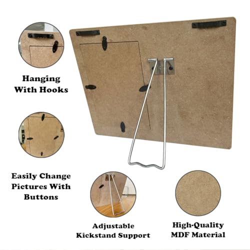 Wooden Godparents Photo Frame - Tabletop Display, Holds 4x6 Inches, Appreciation Gift - color: color
