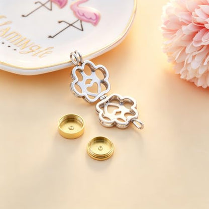 Pet Paw Urn Locket for Ashes Stainless Steel Cremation Jewelry for Dog/Cat Memorial Urn Necklace with Mini Casket Funeral Jewelry - color: Silver-Gold