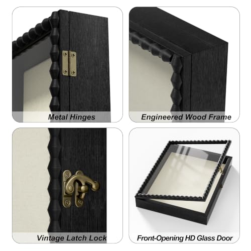 Love-KANKEI Deep Shadow Box Frame 11x14,Solid Wood Beaded Edge Frame,Black - color: Black, size: 11x14