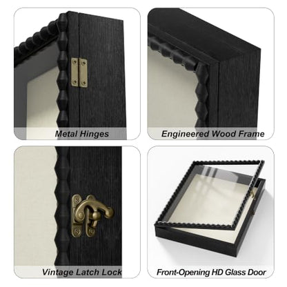 Love-KANKEI Deep Shadow Box Frame 11x14,Solid Wood Beaded Edge Frame,Black - color: Black, size: 11x14