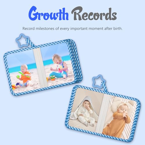 Fintie Baby Photo Album 4x6 Inch, 18 Photos My First Family Soft Album Book | For Newborn/Toddlers/Kids/Baby Shower Memory Birthday Gifts, Family Tree, First Year Milestones Keepsake, Blue Bear - color: Blue Bear