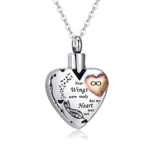 Waterproof Urn Necklace for Ashes-Heart Ash Holder Pendant -Never Fade-Never Fade, Rustproof Cremation Jewelry for Ashes for Women - style: Infinite
