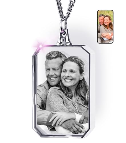 ArtPix Custom Photo Necklace - Personalized Picture Pendant, Birthday Gift - style: Medium