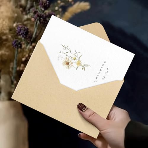 24 Pcs Sympathy Cards with Envelopes, Bulk Condolence Cards with Thoughtful Messages with Adhesive Envelopes and Stickers, 6 Unique Designs