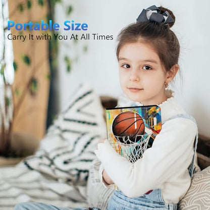 Photo Album 3.5x5 80 Photos Small Capacity PU Leather Cover, Basketball Mini Photo Album 3.5x5 with Elastic band, Birthday Christmas Photo Albums Wedding Anniversary - color: Basketball, size: 3.5*5 Holds 80 Photos