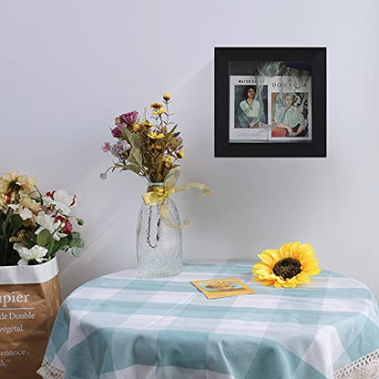 Frametory 8x8 Shadow Box Frame Display Case, 2-inch Depth (Black) - color: Black, size: 8x8(1 Set)