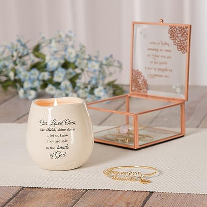 Pavilion Gift Company - Light Your Way Memorial 19175 in Memory Loved Ones Shine Ceramic Soy Wax Candle - style: In Memory, Safe with God