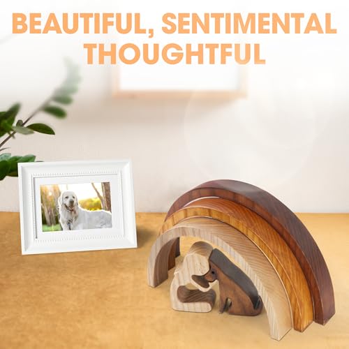 SENSUNIQ Rainbow Bridge Dog Memorial Gifts for Loss of Dog, The Day We Meet Again On The Rainbow Bridge, Pet Sympathy Gifts for Dogs, Bereavement, Sympathy Keepsake for Loss of Pet