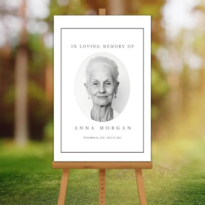 Custom Photo Celebration of Life Memorial Board – Funeral Yard Welcome Sign – Editable Template - color: Version 19