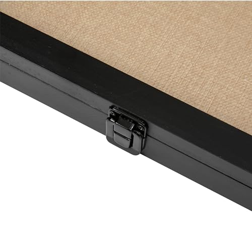 HBCY Creations 11x14 Black Wood Shadow Box Display Case - Solid Wood with Acrylic Window - Security Latch - for Mementos and Keepsakes