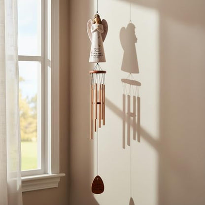 Angel Memorial Wind Chimes, Memorial Sympathy Wind Chime Gifts for Loss of Loved One, Healing Gifts for Grieving Friend or Family, in Memory of Mother Father Brother Sister